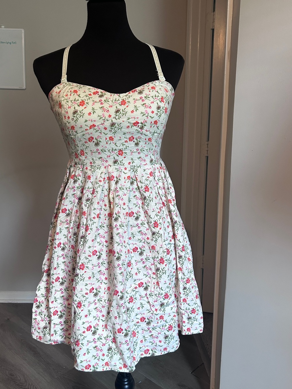 Derek Heart Floral Fit & Flare Sundress Cottagecore Mini Dress Medium